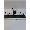 Image 1 : (2) Custom Made Heavy Metal Coat Hanger (Wall Mount) - 20" x 6" & 6" x 5"