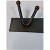 Image 2 : (2) Custom Made Heavy Metal Coat Hanger (Wall Mount) - 20" x 6" & 6" x 5"