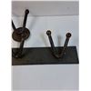 Image 4 : (2) Custom Made Heavy Metal Coat Hanger (Wall Mount) - 20" x 6" & 6" x 5"