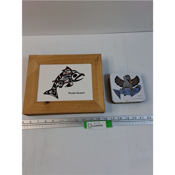(2) Indigenous Collector Storage Containers: 11" x 9" x 2" & 4.5" x 4.5" x1.5"