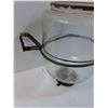 Image 2 : Hoosier Cabinet Glass Storage Jar w/ Metal Mount - 10" x 9"