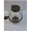 Image 4 : Hoosier Cabinet Glass Storage Jar w/ Metal Mount - 10" x 9"