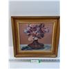 Image 1 : "Floral Still Life" by Geo Vuylstere Oil Painting - 15" x 14"