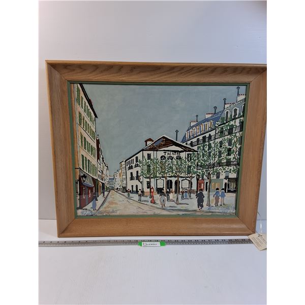 * "Montmarte Theatre" By Maurice Utrillo - 30" x 25"