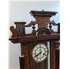 Image 2 : Antique Vienna Style Wall Clock Has Key - 16" x 33" x 7" - Some Wear, As Is - CANNOT SHIP