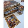 Image 3 : (3) German Themed Tin Storage Containers & Wall Sign - Assorted Sizes