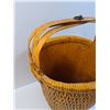 Image 3 : * Large Vintage Willow Grain Basket w/ Wooden Handle -22" x 15" - PREFERRED PICK-UP