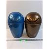 Image 1 : (2) Garbage Cans w/Lids - 9" x 16" - PREFERRED PICK-UP
