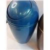 Image 2 : (2) Garbage Cans w/Lids - 9" x 16" - PREFERRED PICK-UP