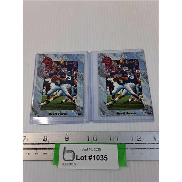 (2) Brett Favre Rookie Football Trading Cards - CANNOT GUARANTEE AUTHENTICATION