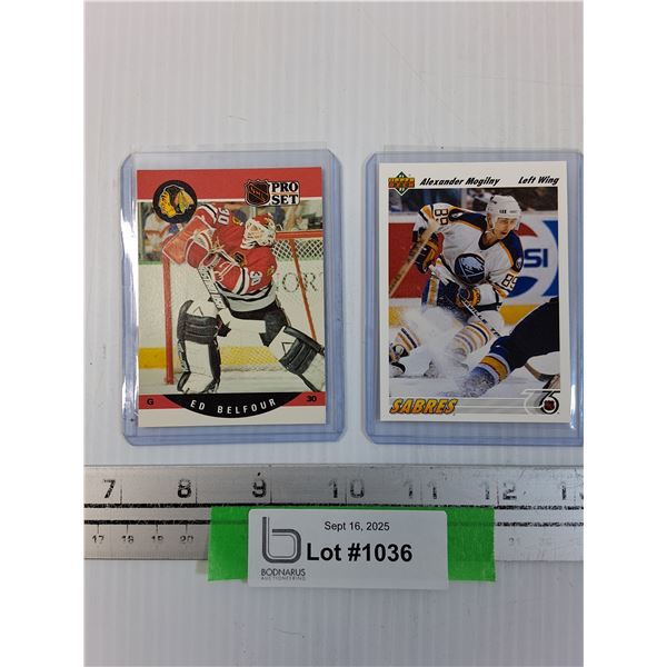 Magilny & Belfour Rookie Hockey Trading Cards - CANNOT GUARANTEE AUTHENTICATION