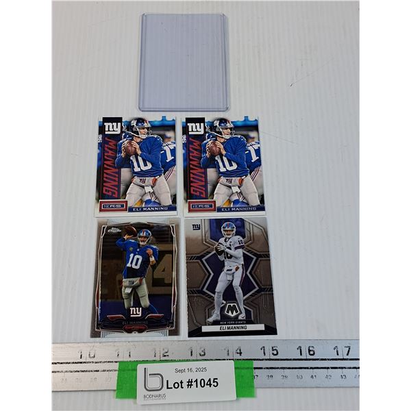 (4) Eli Manning Football Trading Cards - CANNOT GUARANTEE AUTHENTICATION