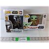 Image 1 : (2) Funko Pop Star Wars Bobble Heads- The Mandalorian & The Child- NIB