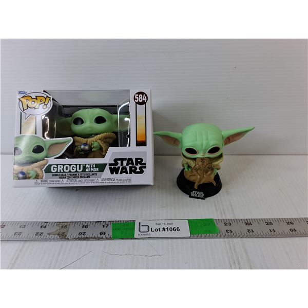 (2) Funko Pop Star Wars Bobble Heads- Grogu & The Child