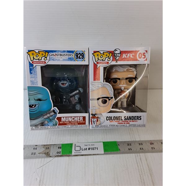 (2) Funko Pop Figurines- Colonel Sanders & Muncher- NIB
