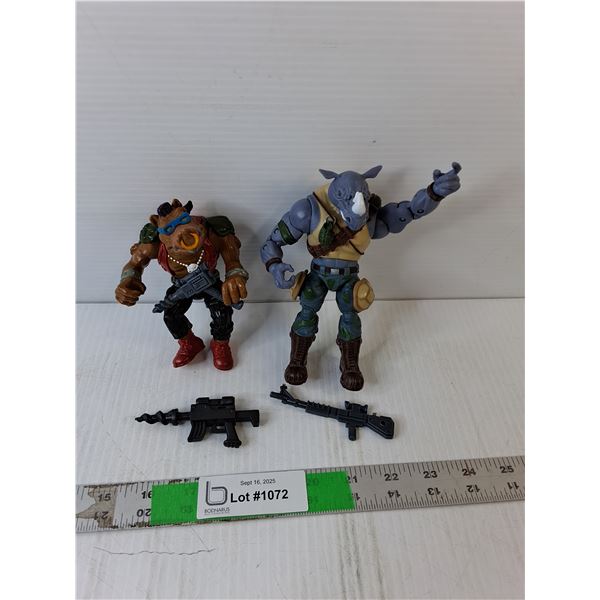 (2) TMNT Figurines- Bebop & Rocksteady