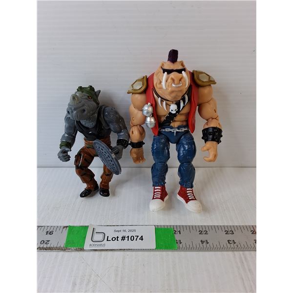 (2) TMNT Figurines- Bebop & Rocksteady