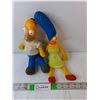 Image 1 : (2) Simpsons Stuffed Figurines- Homer & Marge Up to 14"