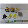 Image 1 : (3) Minions Figurines, Charizard Pokemon Card- Cannot Authenticate & Stickers