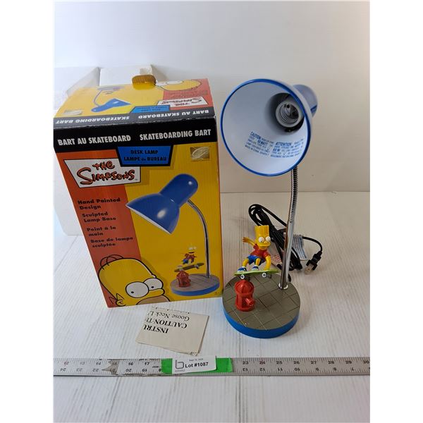 Skateboarding Bart Desk Lamp 15" Tall- NIB