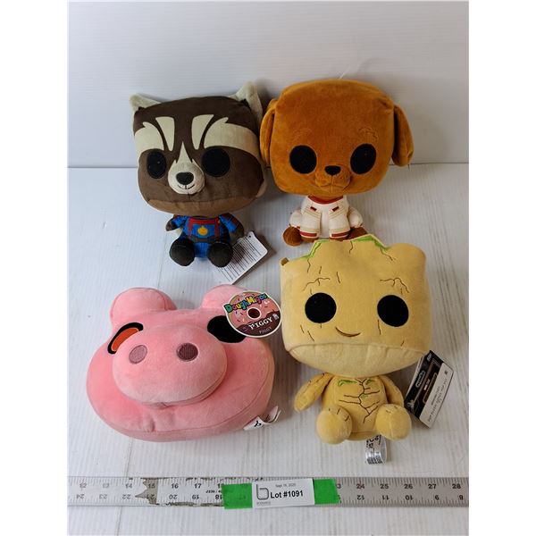 (4) Stuffies- Guardians of the Galaxy & Dough Migos