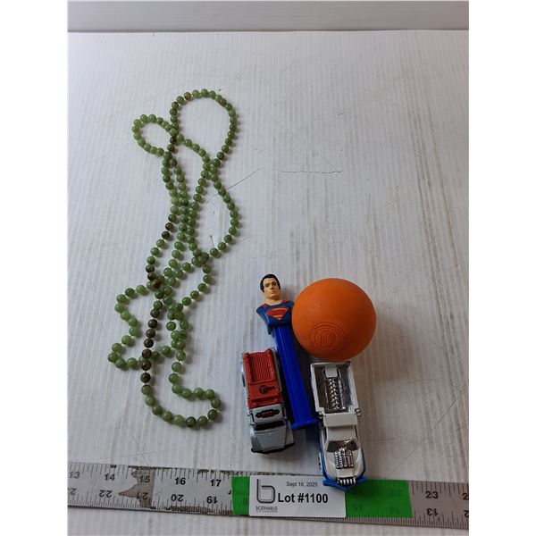 Superman Pez Figurine, Hot Wheels & Matchbox Toy Cars, Lacrosse ball, Misc.
