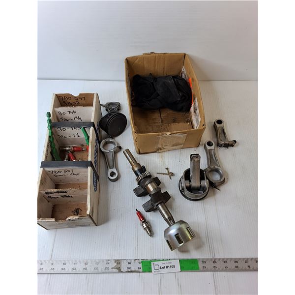 Crank Shaft, Connecting Rods, Pistons, Spark Plugs
