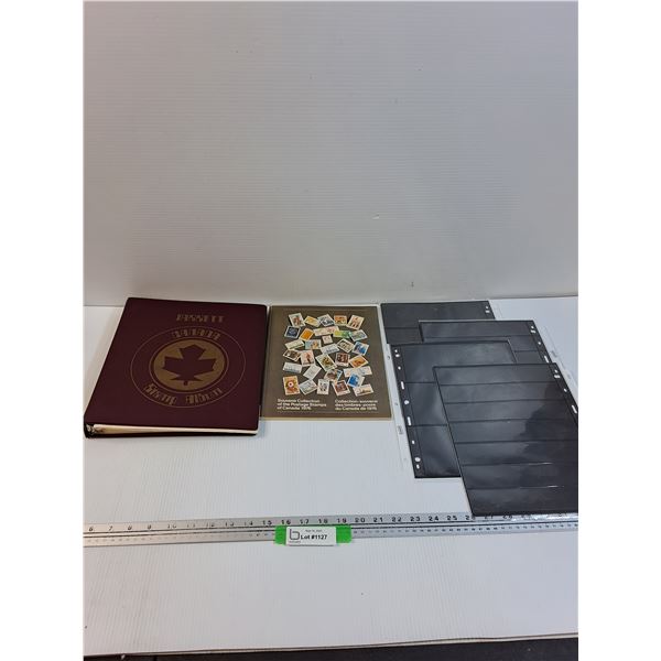 Canadian Stamp Collection Album, 1976 Canadian Stamp Collection Book, (4) Page Protectors