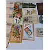Image 3 : Various Vintage Postcards (1920's- 1940's) Kraft Cheese Vintage Box w/ Stamps & Gillette Razor Vinta