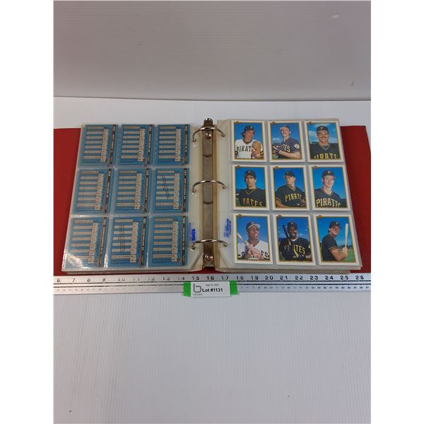 Binder of Topps 1990 Baseball Trading Cards