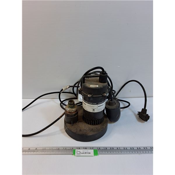 Mastercraft Submersible Sump Pump - CANNOT TEST, As Is