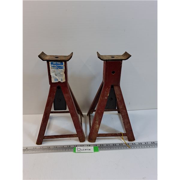 (2) Red Jack Stand - 4000lb Capacity - 13" x 8"x 7"  -  PICK-UP