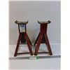Image 1 : (2) Red Jack Stand - 4000lb Capacity - 13" x 8"x 7"  -  PICK-UP