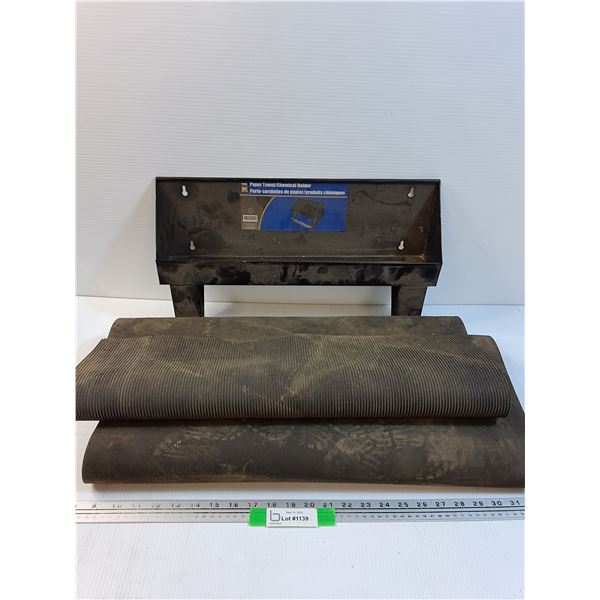 Power Fist Paper Towel Holder and (2) Mats 12" x 24" -PICKUP
