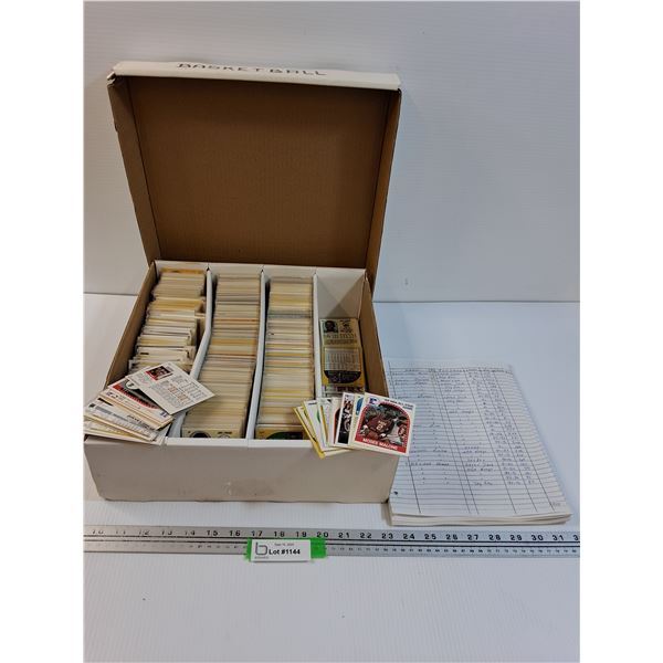 NBA Basketball Trading Cards Lot - 1980-90's, Handwritten Documents Pertaining to Cards