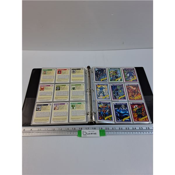 Binder of Marvel Collector Trading Cards - 1990's Editions
