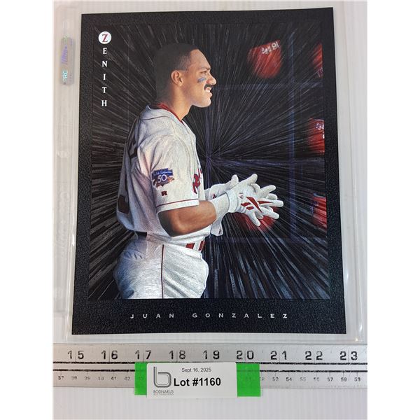 Juan Gonzalez Over Sized MLB Baseball Trading Card - 1997 Edition