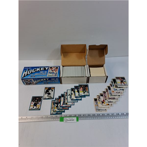 (3) Complete NHL 1991-92 Hockey Trading Cards Sets