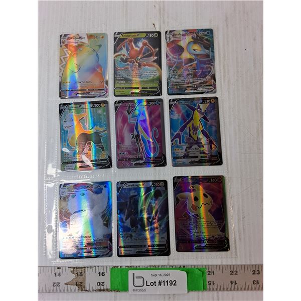 (9) Holographic Pokemon Cards, Cannot Authenticate