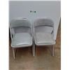 Image 1 : *(2) Padded Folding Metal Chairs- Some Paint Stains, Up to 39" Tall  -  PICK UP ONLY