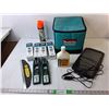 Image 1 : Makita Storage Bag, (4) P.O. Lavatory Drains, Car Charging Solar Panel, Misc.