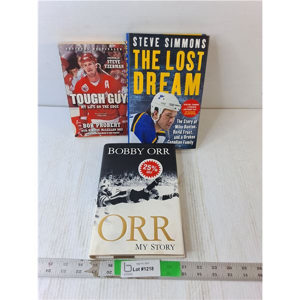 (3) Hockey Books- Bobby Orr, Bob Probert, Steve Simmons