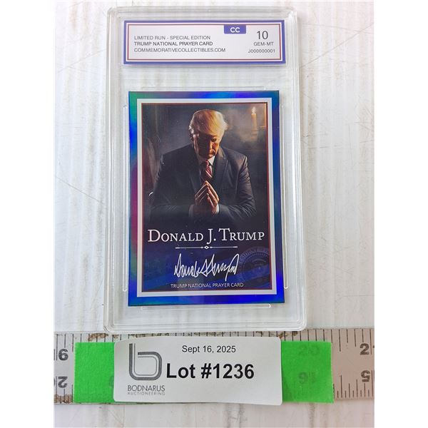 Donald Trump National Prayer Card, Cannot Authenticate