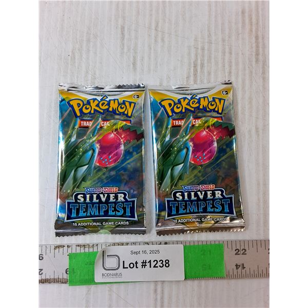 (2) Pokemon Silver Tempest Sword & Shield Packs- Sealed, Cannot Authenticate