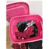 Image 6 : *Plastic Storage Tote with Lid 23" x 18" x 15", Various Clothes - S - M - Cannot Ship Tote