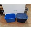 Image 1 : **(2)  Plastic Storage Totes 24" x 18" x 15", Cannot Ship