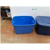 Image 2 : **(2)  Plastic Storage Totes 24" x 18" x 15", Cannot Ship