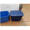 Image 3 : **(2)  Plastic Storage Totes 24" x 18" x 15", Cannot Ship