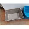 Image 2 : **(2) Plastic Storage Totes - 24" x 18" x 15" , Cannot Ship