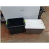 Image 1 : **(2) Plastic Storage Totes 22" x 16" x 16" - Cannot Ship